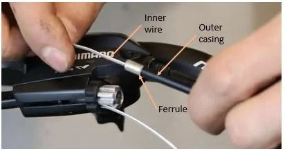 bowden cable inner wire and outer casing