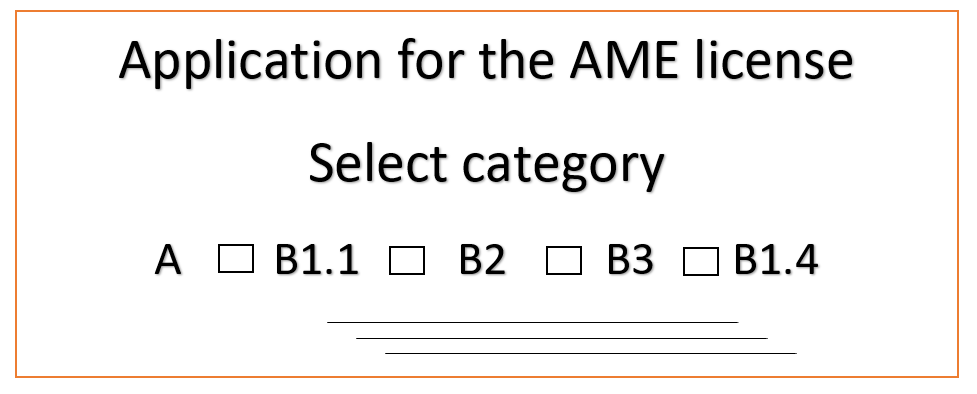 application for the aircraft maintenance engineer (AME) license