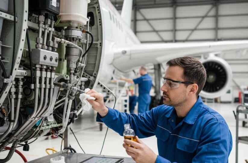 Aircraft hydraulic system maintenance